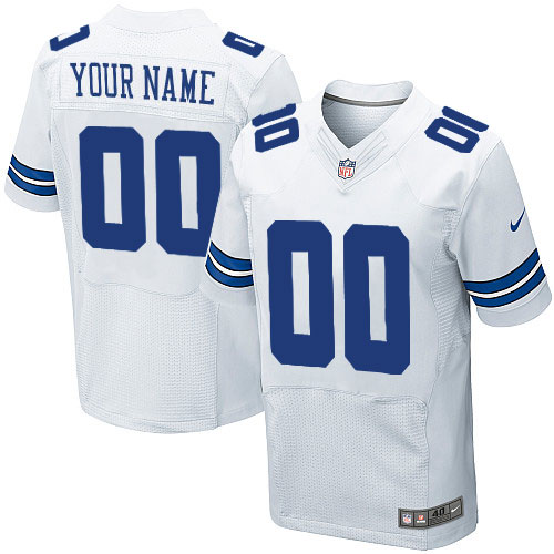 Nike Dallas Cowboys Customized White Stitched Elite Men's NFL Jersey